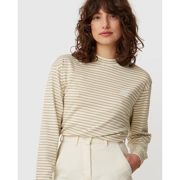 Wood Wood L Beige White Pink Crew Organic Athleisure Versatile Sporty Relaxed - Picture 4 of 9